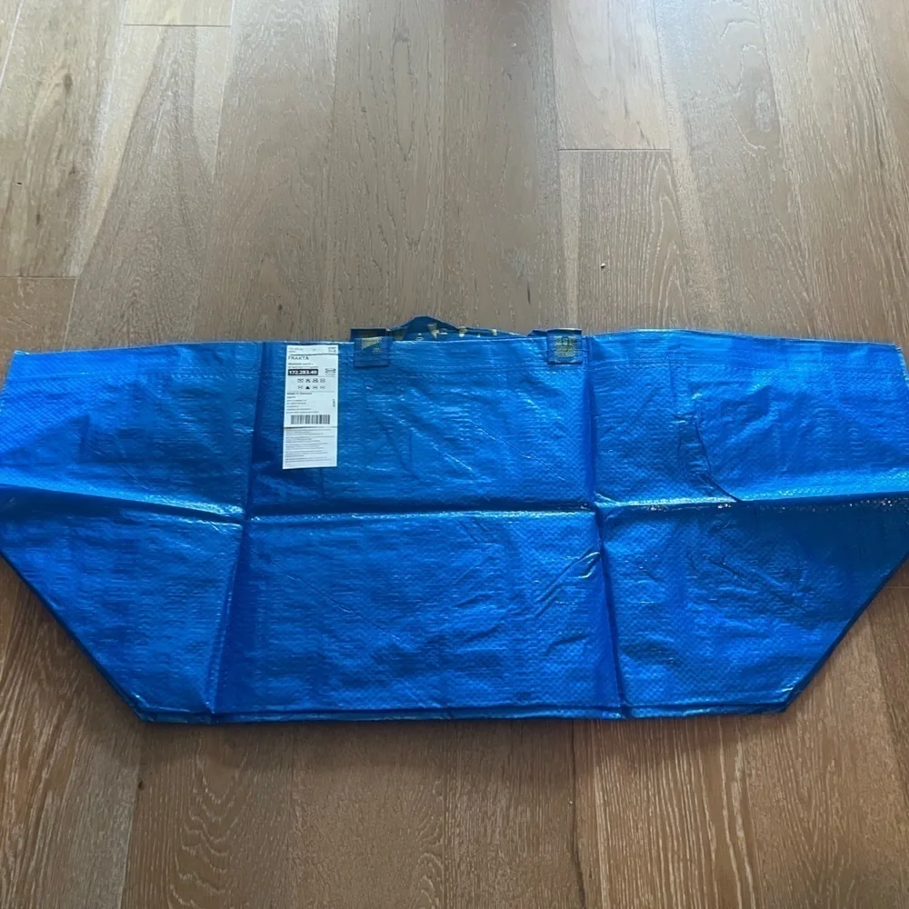 Frakta blue Ikea tote shopping bag reusable durable